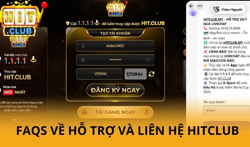 Liên hệ Hitclub - Hỗ trợ 24/7 chuyên nghiệp và hiệu quả 5 FAQs về hỗ trợ và liên hệ Hitclub
