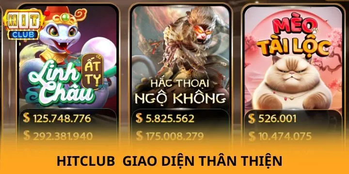 HITCLUB 58 Hitclub đầu tư giao diện chỉn chu, tối ưu cho người dùng