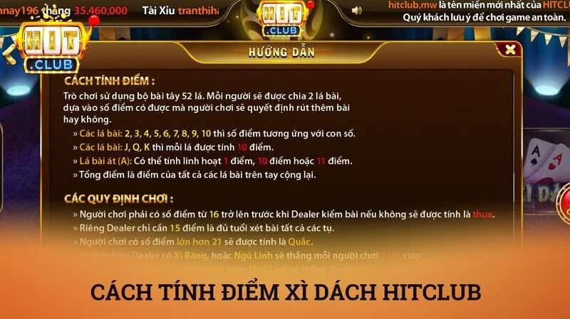 Xì dách hitclub – Bí quyết làm chủ bàn cược giúp bạn hốt bạc dễ dàng 2 Cách tính điểm và quy định xét bài trong xì dách HitClub
