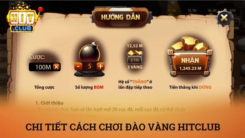 Đào vàng hitclub – Rà mìn đổi thưởng, nắm quy luật săn vạn kho báu 3 Chi tiết cách chơi và các bước thiết lập ván đào vàng hitclub