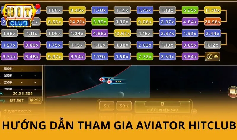 Aviator hitclub - Trải nghiệm trò chơi bay lượn đầy kịch tính 4 Hướng dẫn tham gia Aviator Hitclub