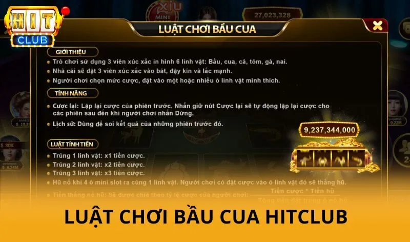 Phổ biến luật chơi Bầu Cua HitClub
