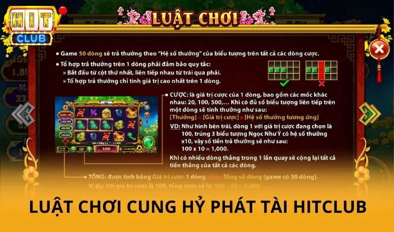 Luật chơi cung hỷ phát tài HitClub