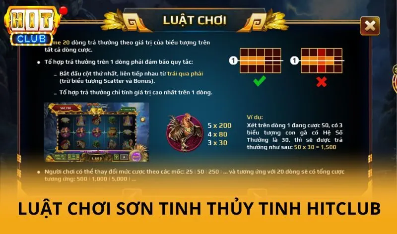 Sơn tinh thủy tinh hitclub - Cuộc đối đầu huyền thoại và cơ hội săn hũ lớn 3 Các tính năng trong Sơn Tinh Thủy Tinh Hitclub