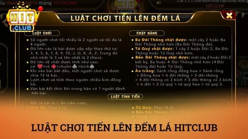Tiến lên đếm lá hitclub – Luật chơi chi tiết và chiến thuật sát phạt đỉnh cao 3 Luật tính tiền của trò chơi Tiến Lên Đếm Lá Hitclub