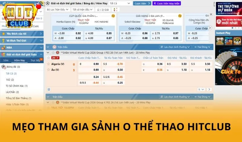 O thể thao hitclub - Cập nhật thông tin thể thao đa dạng và mới nhất 5 Mẹo tham gia sảnh O thể thao HitClub hiệu quả