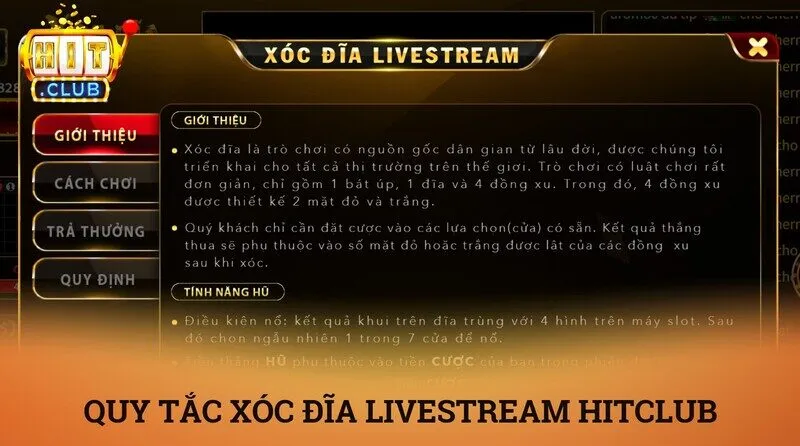 Xóc đĩa livestream Hitclub – Trải nghiệm cách chơi thế hệ mới 3 Giới thiệu về trò chơi xóc đĩa livestream Hitclub