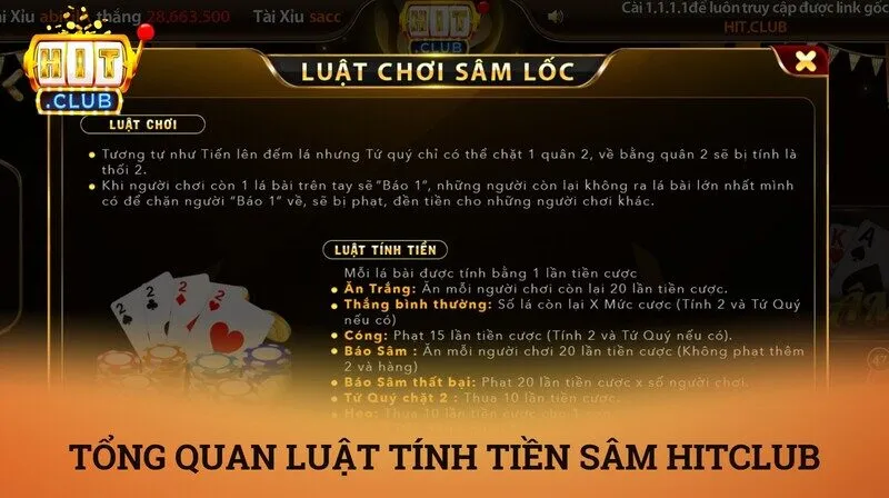 Sâm hitclub – Bí quyết sinh tồn và cách lật ngược thế cờ cho mọi cược thủ 3 Chi tiết về cách tính tiền và mức phạt tiền tại sâm Hitclub